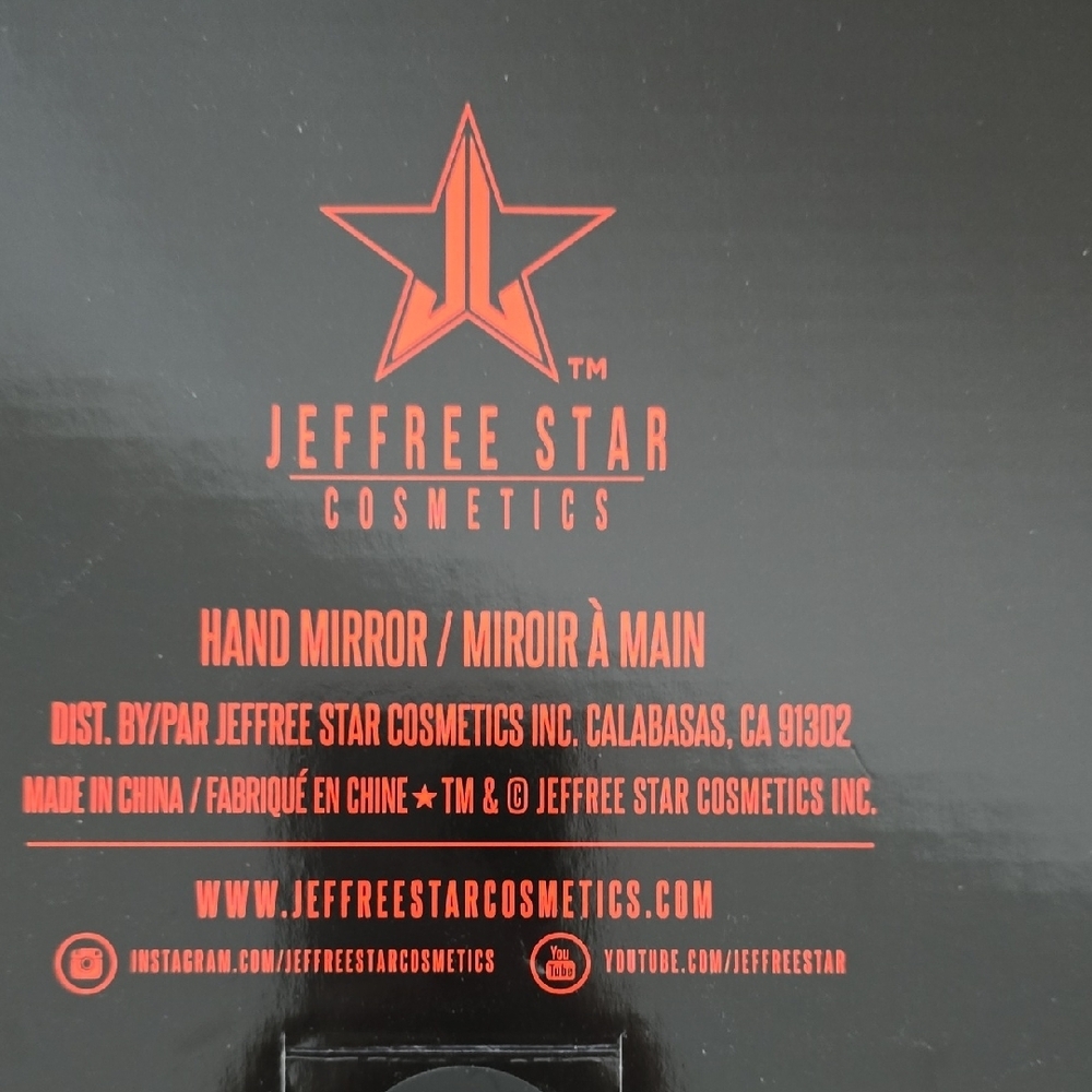 Jeffree Star Orange & Black Drip Star Halloween Hand Mirror ( Limited Edition) - Picture 2 of 2